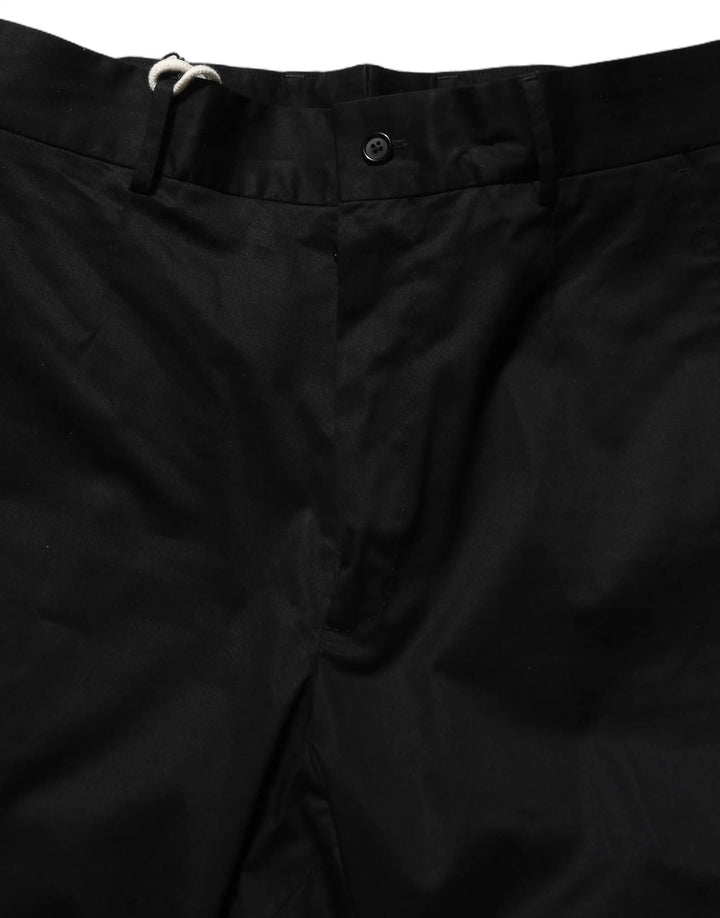 Dolce &amp; Gabbana Sample Sale | Dolce &amp; Gabbana Black Cotton Tapered Leg Dress Trouser Pants - | Designer outlet