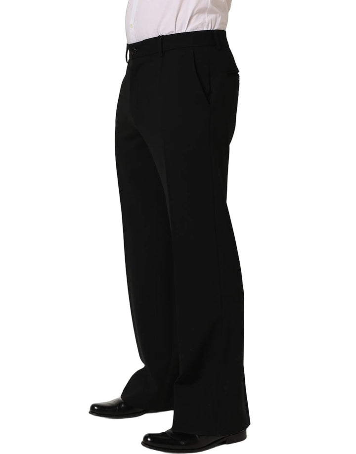 Dolce &amp; Gabbana Sample Sale | Dolce &amp; Gabbana Black Wool Straight Men Dress Trouser Pants - | Designer outlet