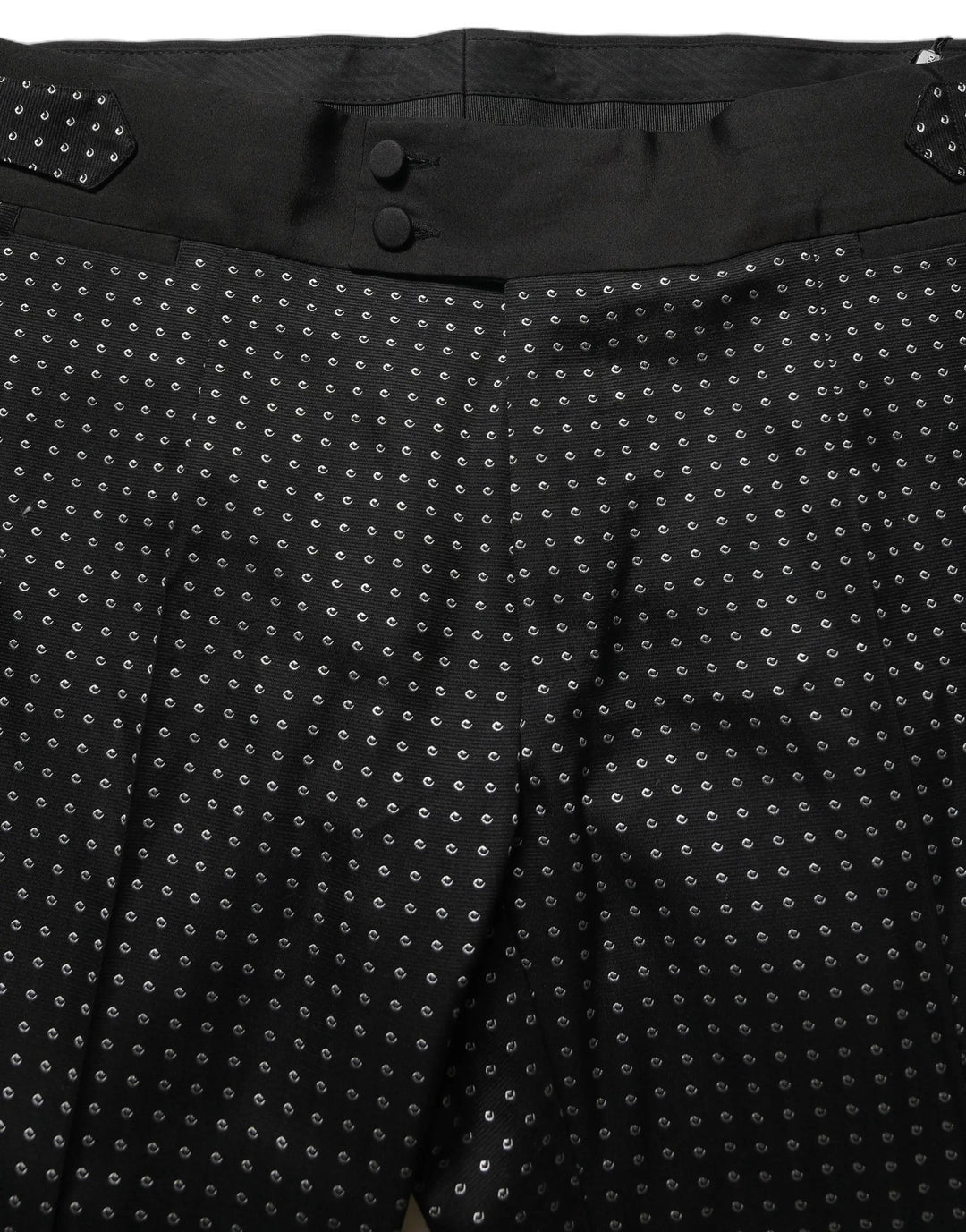Dolce &amp; Gabbana Sample Sale | Dolce &amp; Gabbana Black Polka Dot Cotton Dress Trouser Pants - | Designer outlet