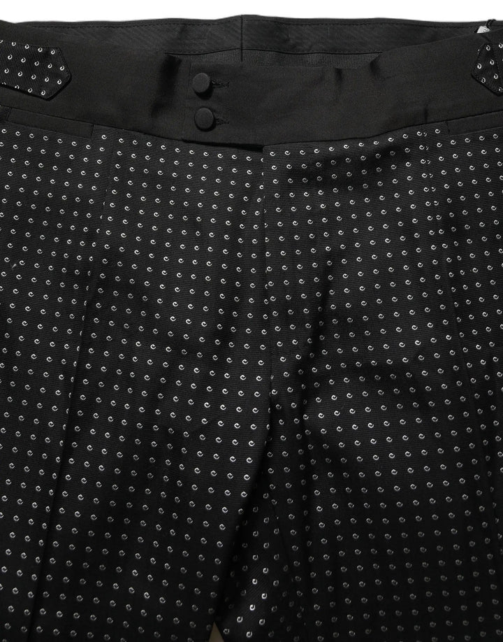 Dolce &amp; Gabbana Sample Sale | Dolce &amp; Gabbana Black Polka Dot Cotton Dress Trouser Pants - | Designer outlet