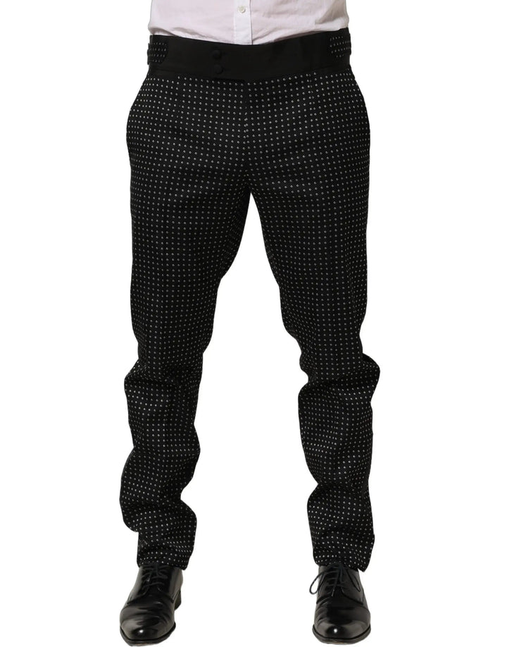 Dolce &amp; Gabbana Sample Sale | Dolce &amp; Gabbana Black Polka Dot Cotton Dress Trouser Pants - | Designer outlet