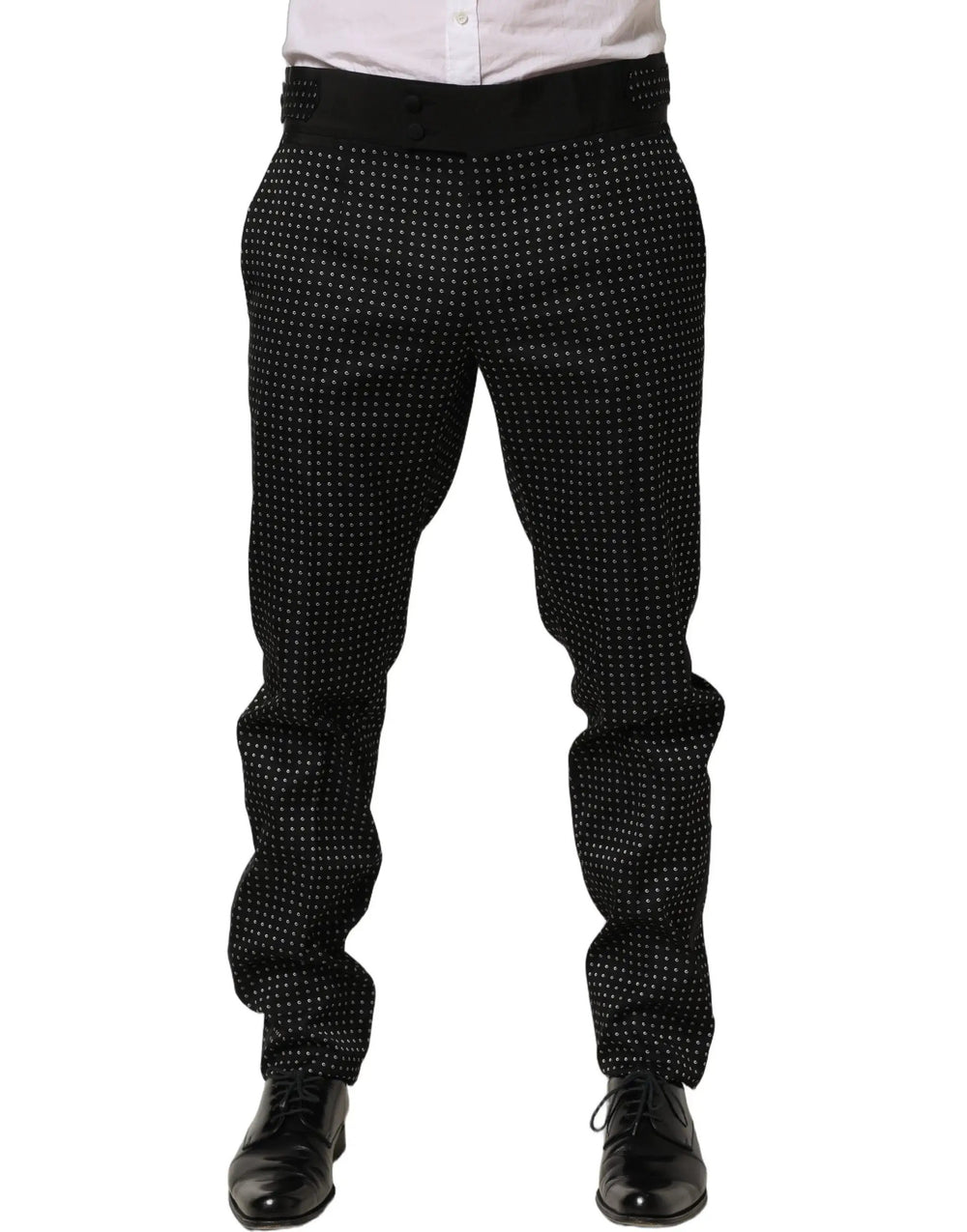 Dolce & Gabbana Sample Sale | Dolce & Gabbana Black Polka Dot Cotton Dress Trouser Pants - | Designer outlet