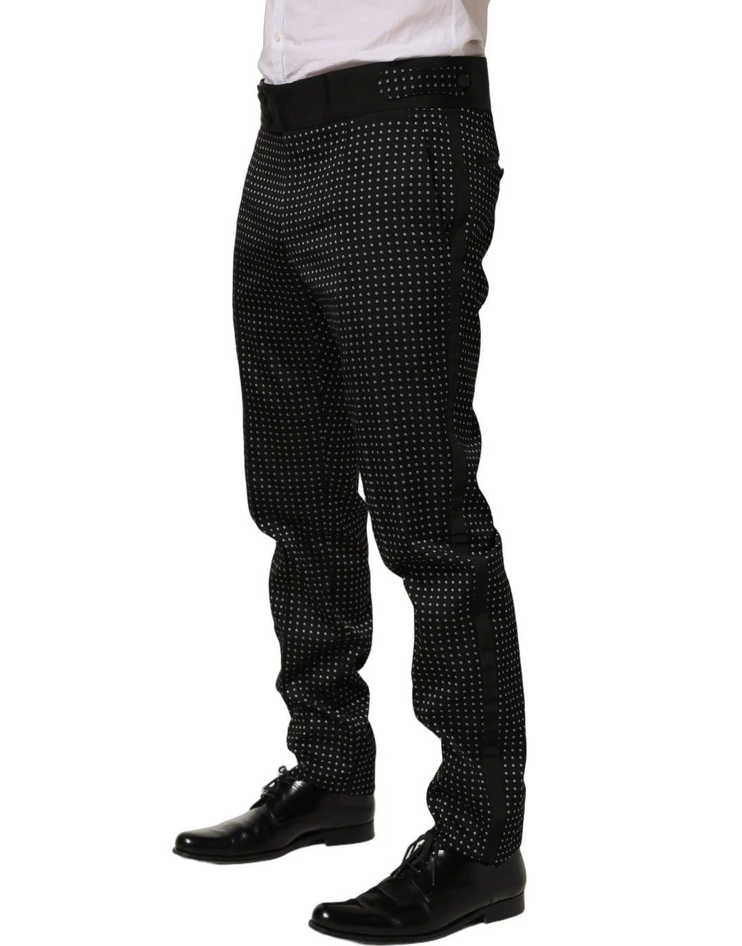 Dolce &amp; Gabbana Sample Sale | Dolce &amp; Gabbana Black Polka Dot Cotton Dress Trouser Pants - | Designer outlet