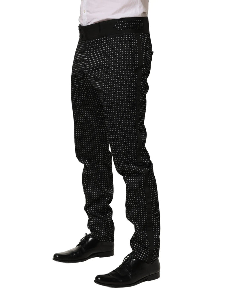 Dolce &amp; Gabbana Sample Sale | Dolce &amp; Gabbana Black Polka Dot Cotton Dress Trouser Pants - | Designer outlet