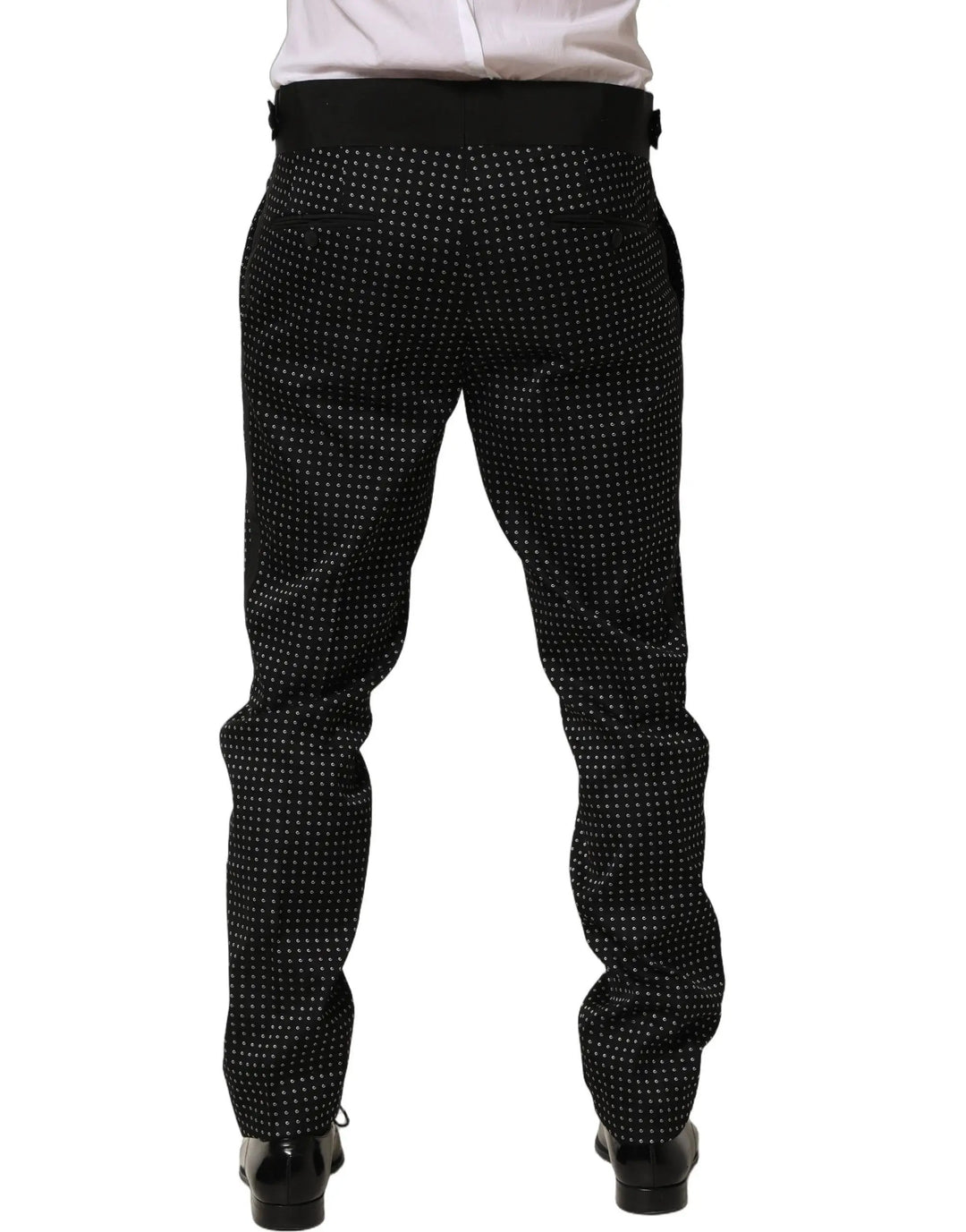 Dolce &amp; Gabbana Sample Sale | Dolce &amp; Gabbana Black Polka Dot Cotton Dress Trouser Pants - | Designer outlet