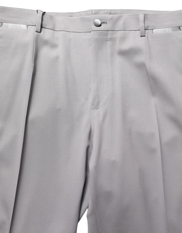 Dolce &amp; Gabbana Sample Sale | Dolce &amp; Gabbana Gray Wool Tapered Men Dress Trouser Pants - | Designer outlet