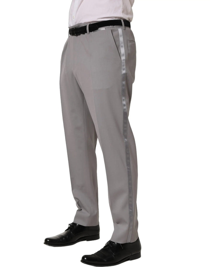 Dolce &amp; Gabbana Sample Sale | Dolce &amp; Gabbana Gray Wool Tapered Men Dress Trouser Pants - | Designer outlet