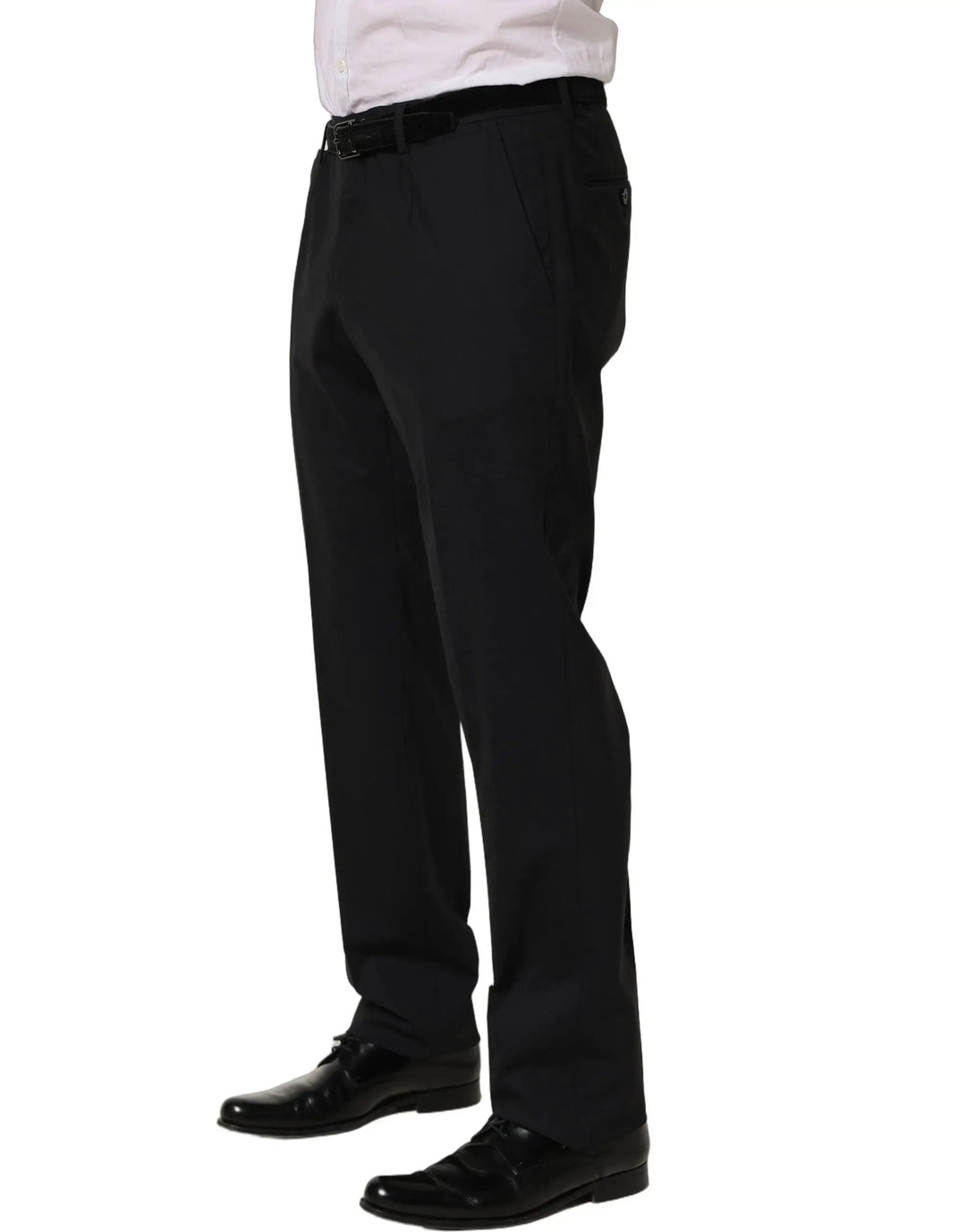 Dolce &amp; Gabbana Sample Sale | Dolce &amp; Gabbana Black Wool Tapered Leg Dress Trouser Pants - | Designer outlet