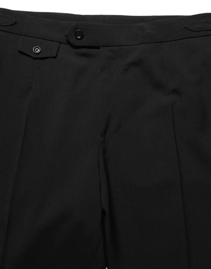 Dolce &amp; Gabbana Sample Sale | Dolce &amp; Gabbana Black Tapered Leg Men Dress Trouser Pants - | Designer outlet