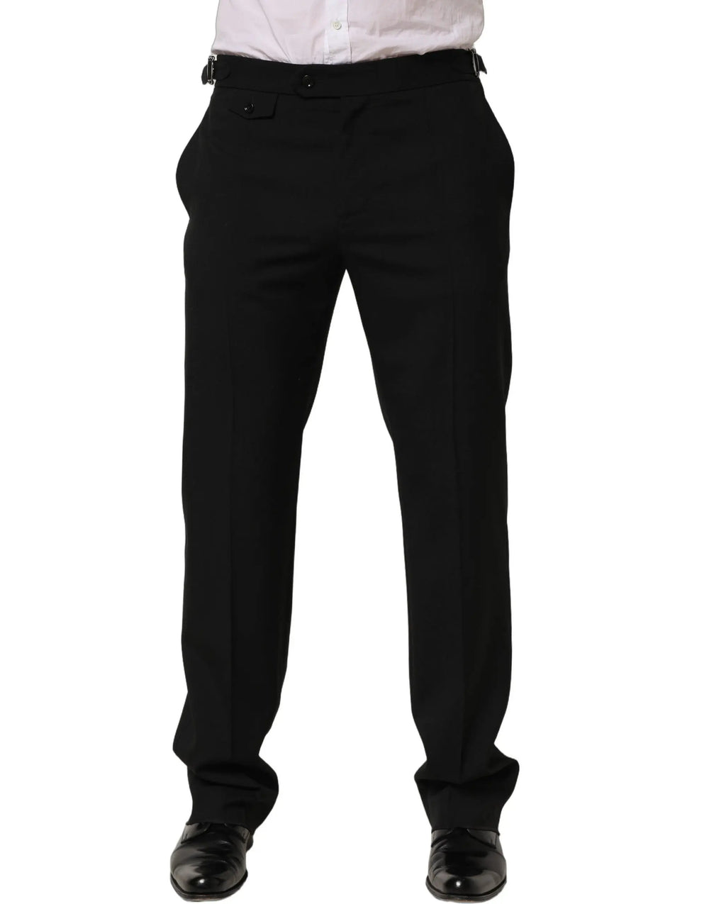 Dolce & Gabbana Sample Sale | Dolce & Gabbana Black Tapered Leg Men Dress Trouser Pants - | Designer outlet