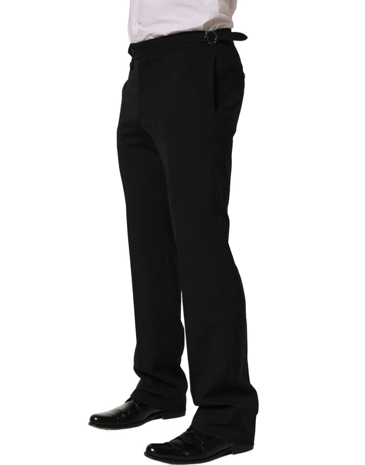 Dolce &amp; Gabbana Sample Sale | Dolce &amp; Gabbana Black Tapered Leg Men Dress Trouser Pants - | Designer outlet
