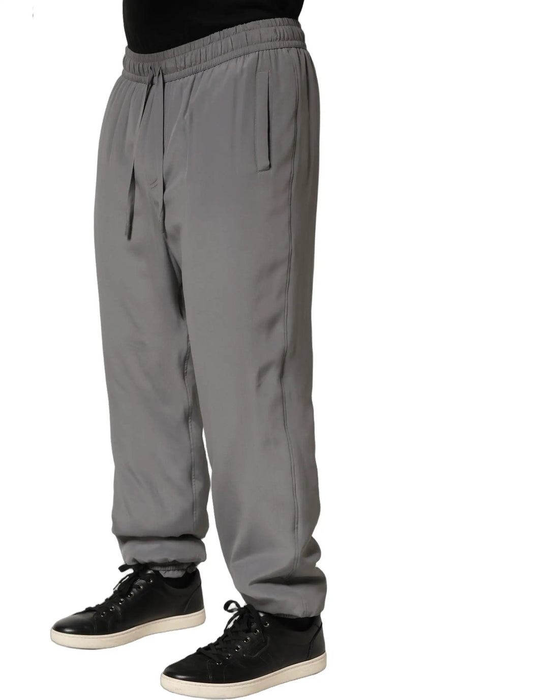 Dolce &amp; Gabbana Sample Sale | Dolce &amp; Gabbana Gray Cotton Jogger Sweatpants Trouser Pants - | Designer outlet