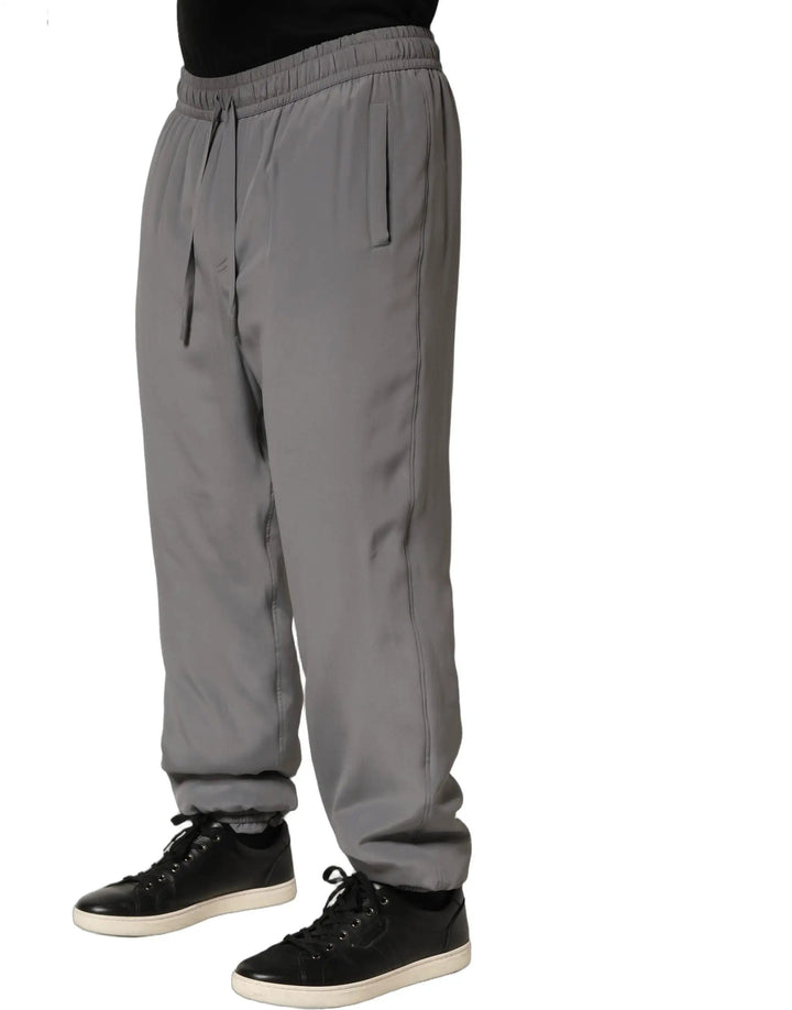 Dolce &amp; Gabbana Sample Sale | Dolce &amp; Gabbana Gray Cotton Jogger Sweatpants Trouser Pants - | Designer outlet
