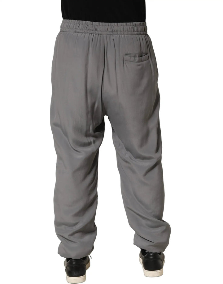 Dolce &amp; Gabbana Sample Sale | Dolce &amp; Gabbana Gray Cotton Jogger Sweatpants Trouser Pants - | Designer outlet
