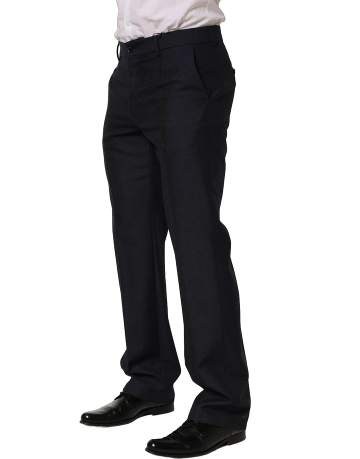 Dolce &amp; Gabbana Sample Sale | Dolce &amp; Gabbana Black Wool Tapered Leg Dress Trouser Pants - | Designer outlet