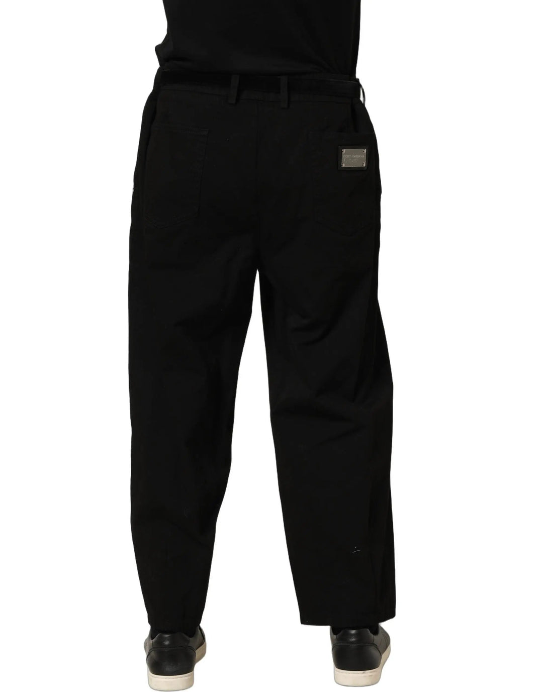 Dolce &amp; Gabbana Sample Sale | Dolce &amp; Gabbana Black Mid Waist Straight Men Trouser Pants - | Designer outlet