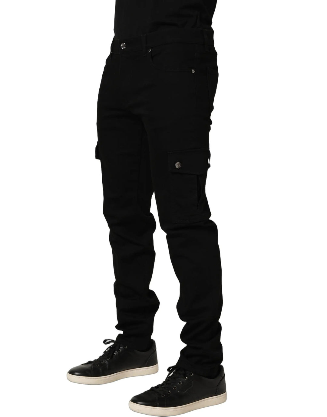 Dolce &amp; Gabbana Sample Sale | Dolce &amp; Gabbana Black Cotton Stretch Skinny Men Denim Jeans - | Designer outlet