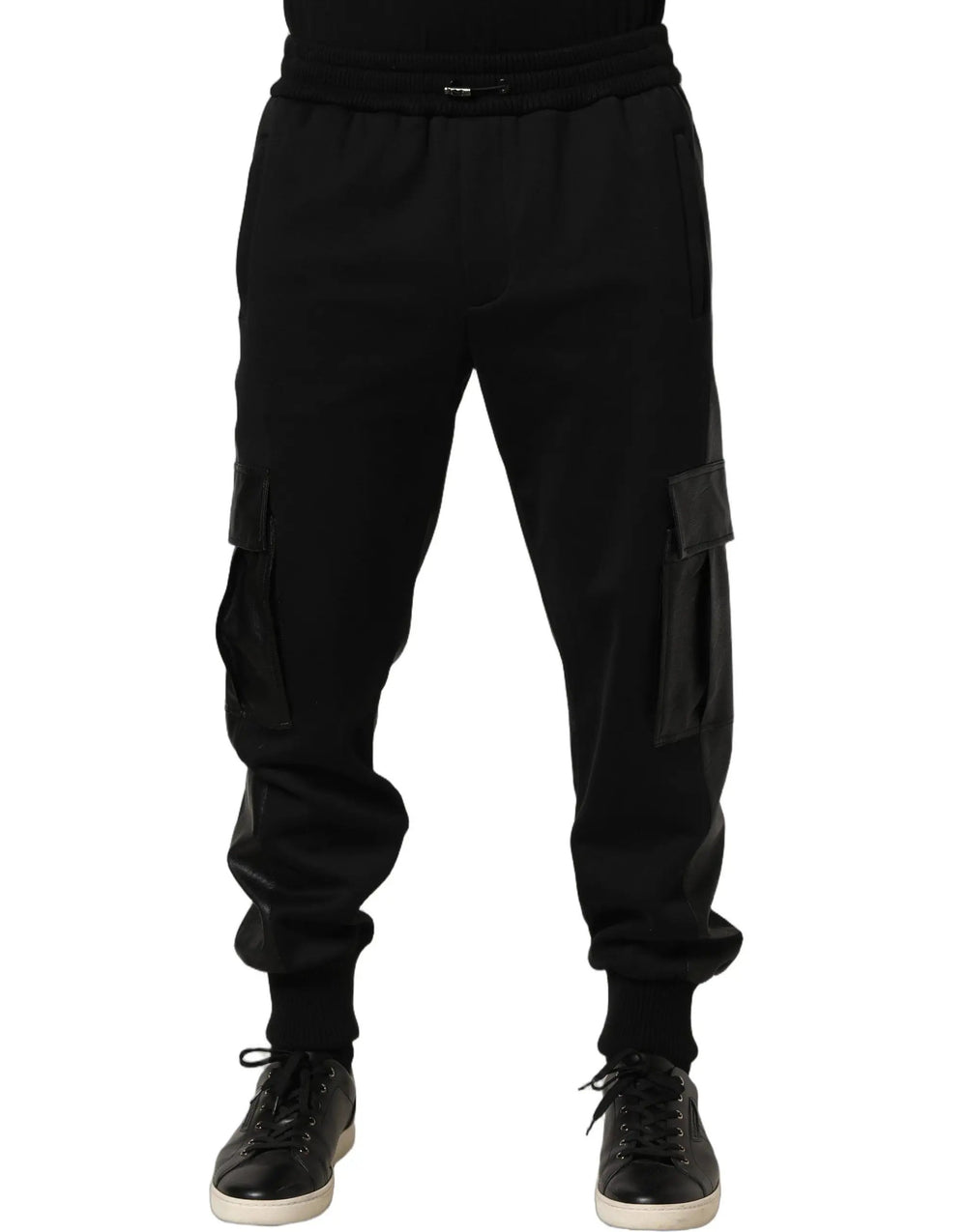 Dolce & Gabbana Sample Sale | Dolce & Gabbana Black Mid Waist Cargo Jogger Sweatpants Pants - | Designer outlet