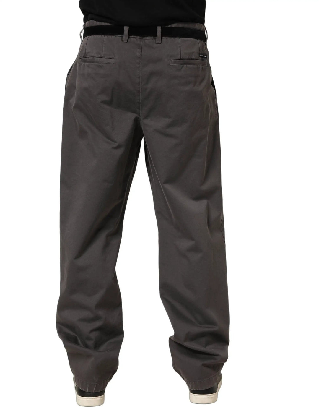 Dolce &amp; Gabbana Sample Sale | Dolce &amp; Gabbana Dark Gray MidWaist Straight Men Trouser Pants - | Designer outlet