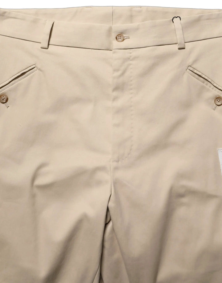 Dolce &amp; Gabbana Sample Sale | Dolce &amp; Gabbana Beige Re-Editon Mid Waist Tapered Men Pants - | Designer outlet
