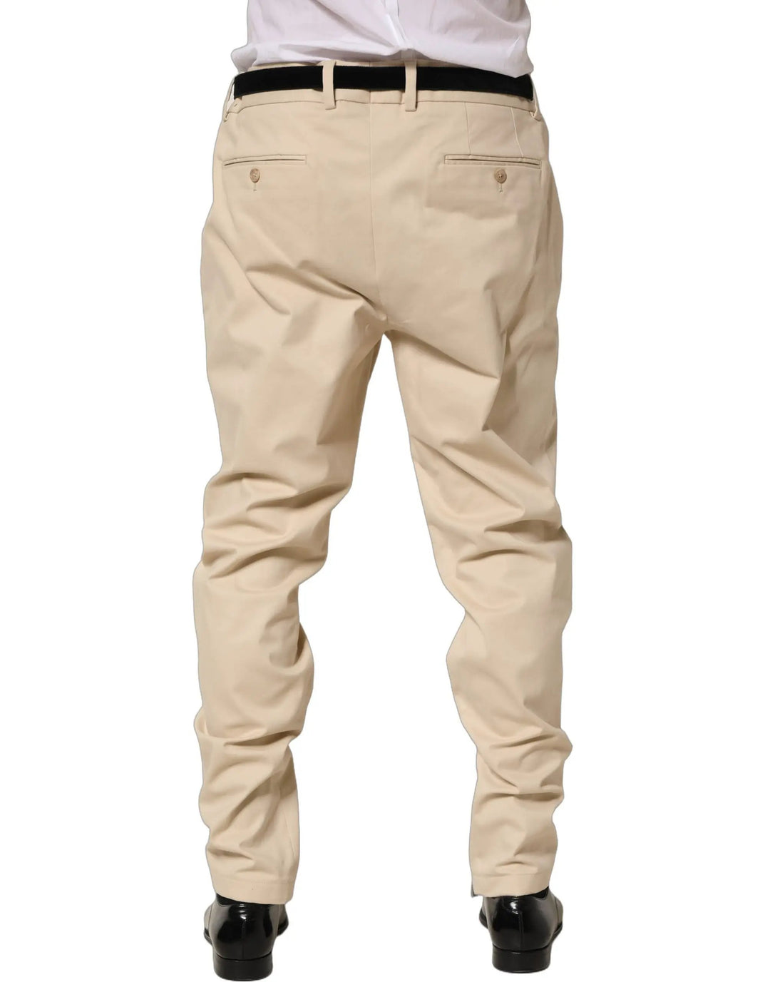 Dolce &amp; Gabbana Sample Sale | Dolce &amp; Gabbana Beige Re-Editon Mid Waist Tapered Men Pants - | Designer outlet