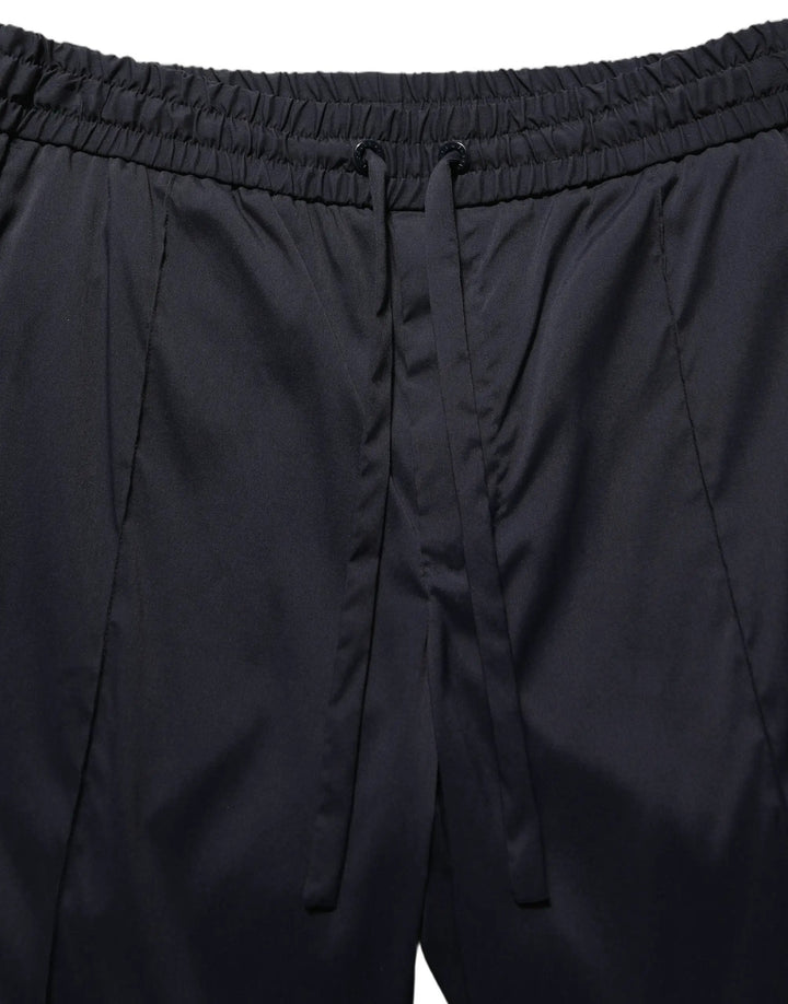 Dolce &amp; Gabbana Sample Sale | Dolce &amp; Gabbana Black Nylon Straight Jogger Sweatpants Pants - | Designer outlet