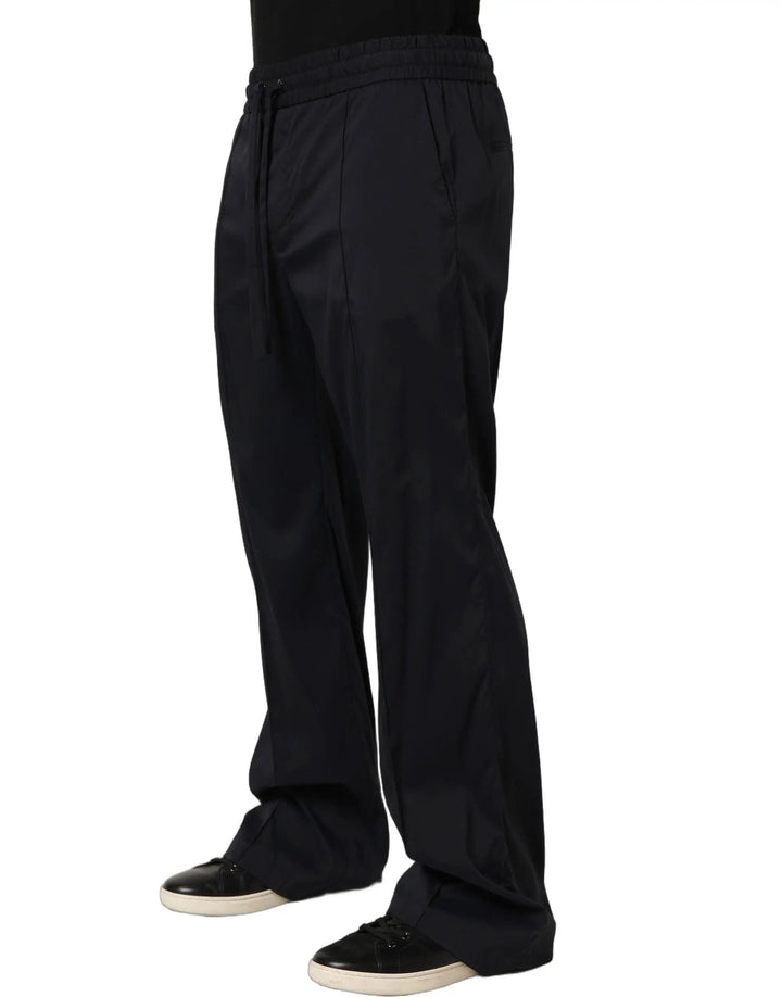 Dolce &amp; Gabbana Sample Sale | Dolce &amp; Gabbana Black Nylon Straight Jogger Sweatpants Pants - | Designer outlet