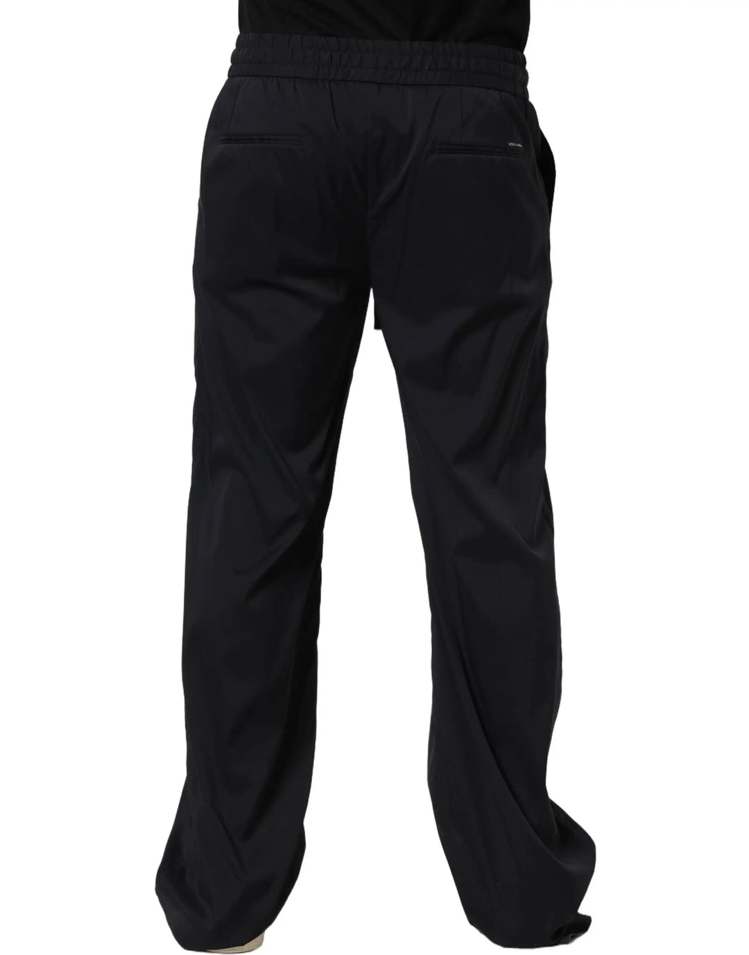 Dolce &amp; Gabbana Sample Sale | Dolce &amp; Gabbana Black Nylon Straight Jogger Sweatpants Pants - | Designer outlet