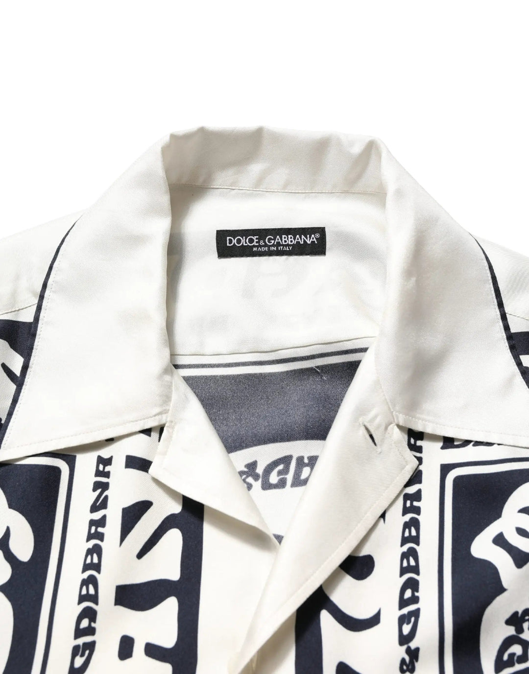 Dolce &amp; Gabbana Sample Sale | Dolce &amp; Gabbana Black White Logo Bandana Short Sleeves Shirt - | Designer outlet