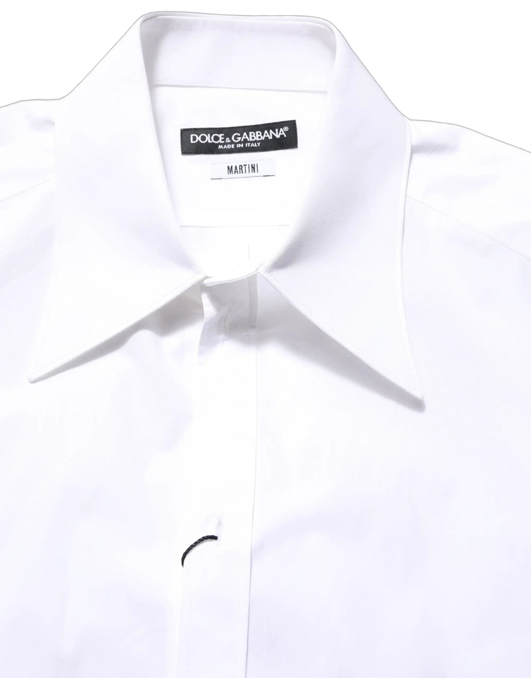 Dolce &amp; Gabbana Sample Sale | Dolce &amp; Gabbana White MARTINI Long Sleeves Men Dress Shirt - | Designer outlet