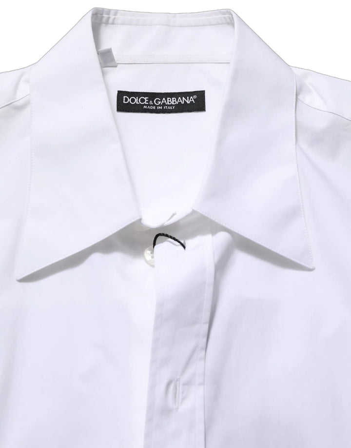 Dolce &amp; Gabbana Sample Sale | Dolce &amp; Gabbana White Cotton Sleeveless Formal Dress Shirt - | Designer outlet