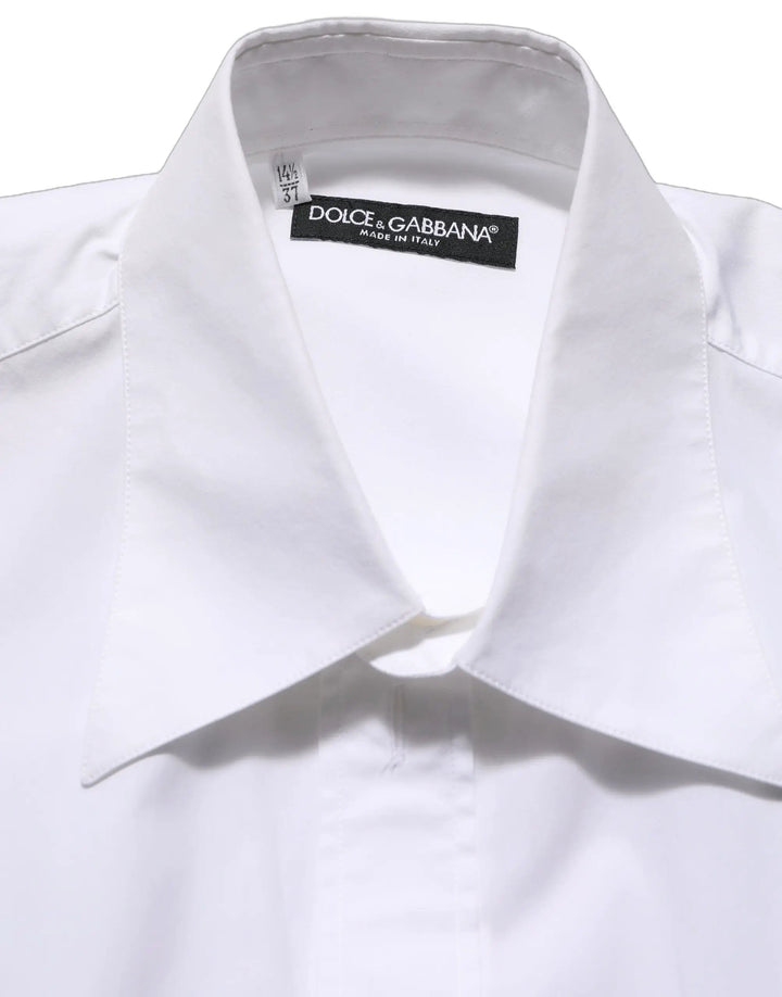 Dolce &amp; Gabbana Sample Sale | Dolce &amp; Gabbana White Cotton Sleeveless Formal Dress Shirt - | Designer outlet
