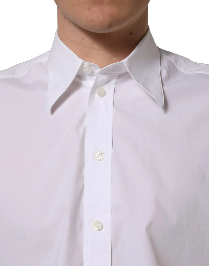 Dolce &amp; Gabbana Sample Sale | Dolce &amp; Gabbana White Cotton Sleeveless Formal Dress Shirt - | Designer outlet