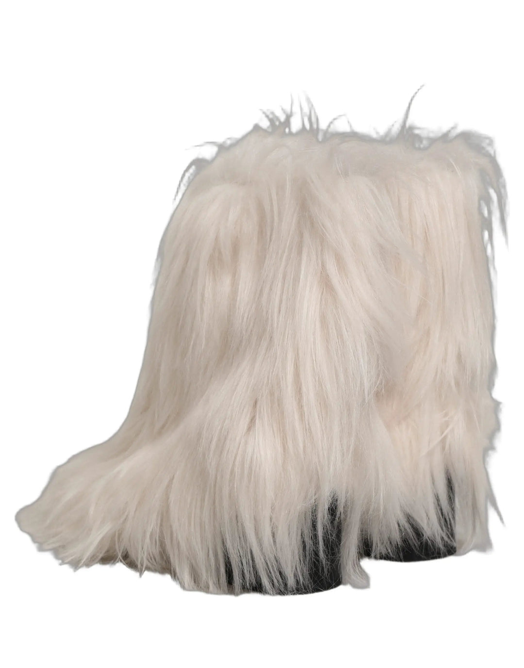Dolce &amp; Gabbana Sample Sale | Dolce &amp; Gabbana White Faux Fur Mid Calf Men Boots Shoes - | Designer outlet
