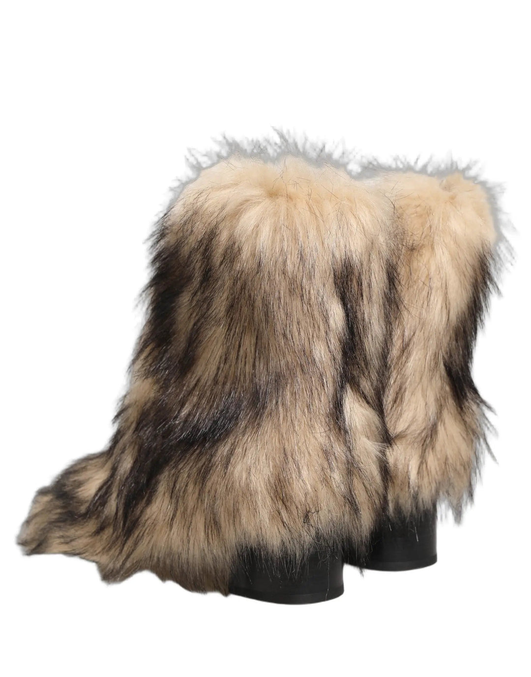 Dolce &amp; Gabbana Sample Sale | Dolce &amp; Gabbana Brown Faux Fur Mid Calf Men Boots Shoes - | Designer outlet