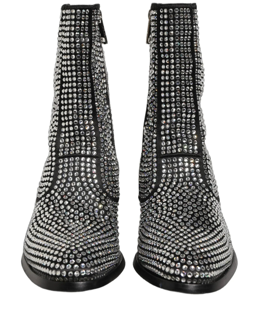 Dolce &amp; Gabbana Sample Sale | Dolce &amp; Gabbana Black Crystal Embellished Ankle Boots Shoes - | Designer outlet