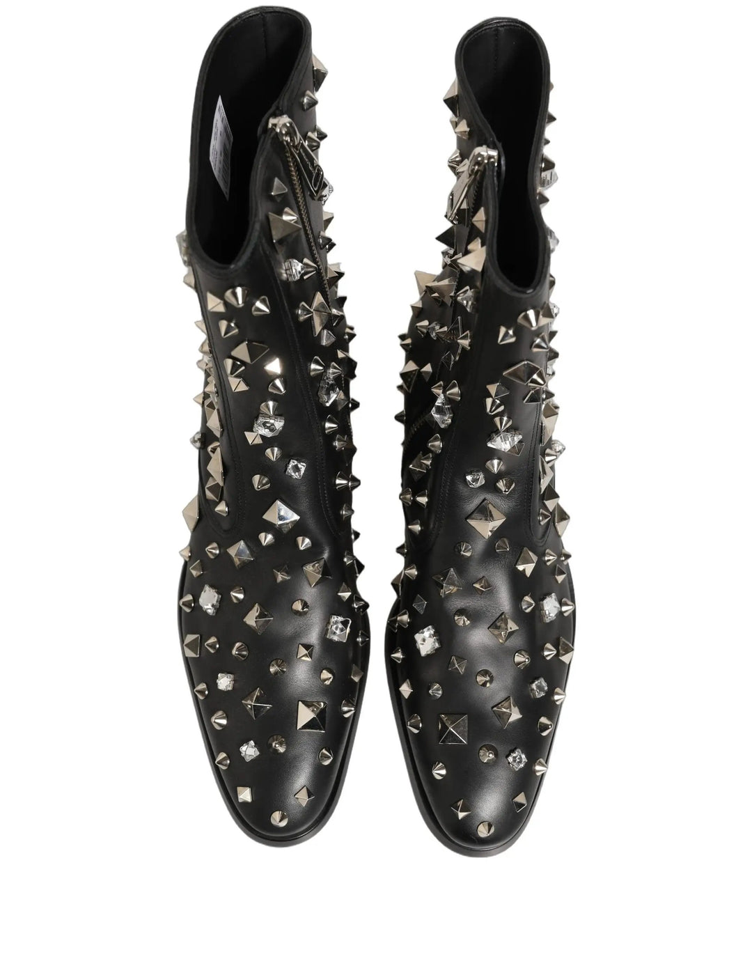 Dolce &amp; Gabbana Sample Sale | Dolce &amp; Gabbana Black Crystal Embellished Short Boots Shoes - | Designer outlet