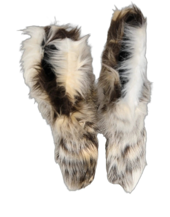 Dolce &amp; Gabbana Sample Sale | Dolce &amp; Gabbana Multicolor Knee High Faux Fur Boots Shoes - | Designer outlet