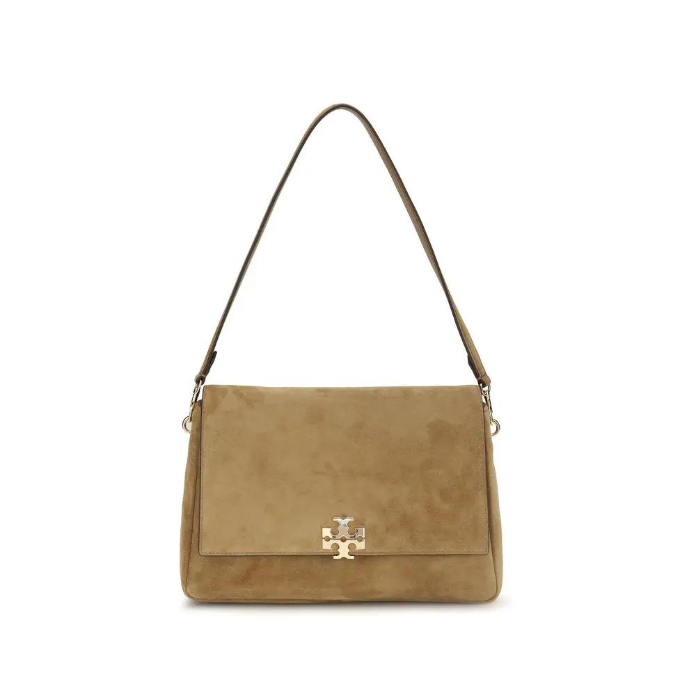 Tory Burch Sample Sale | Tory Burch Beige Calf Leather Bos Taurus Shoulder Bag - | Designer outlet