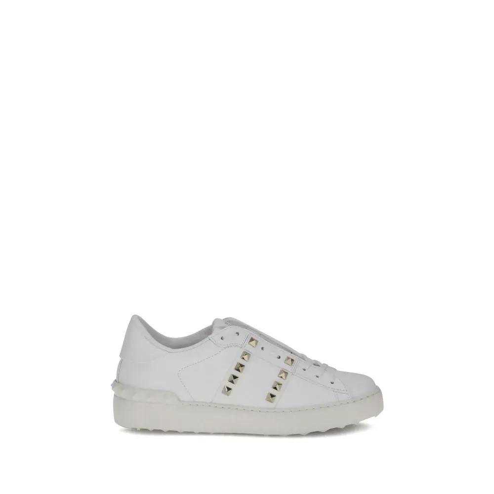 Valentino Garavani Sample Sale | Valentino Garavani White Calf Leather Bos Taurus Sneakers - | Designer outlet