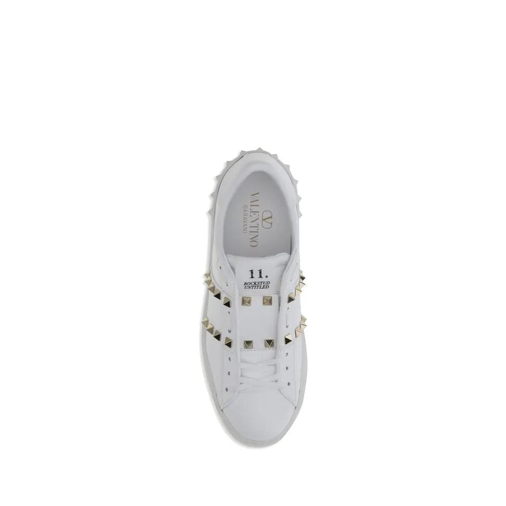 Valentino Garavani Sample Sale | Valentino Garavani White Calf Leather Bos Taurus Sneakers - | Designer outlet