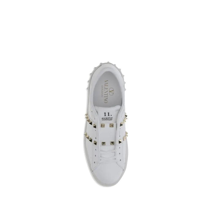 Valentino Garavani Sample Sale | Valentino Garavani White Calf Leather Bos Taurus Sneakers - | Designer outlet