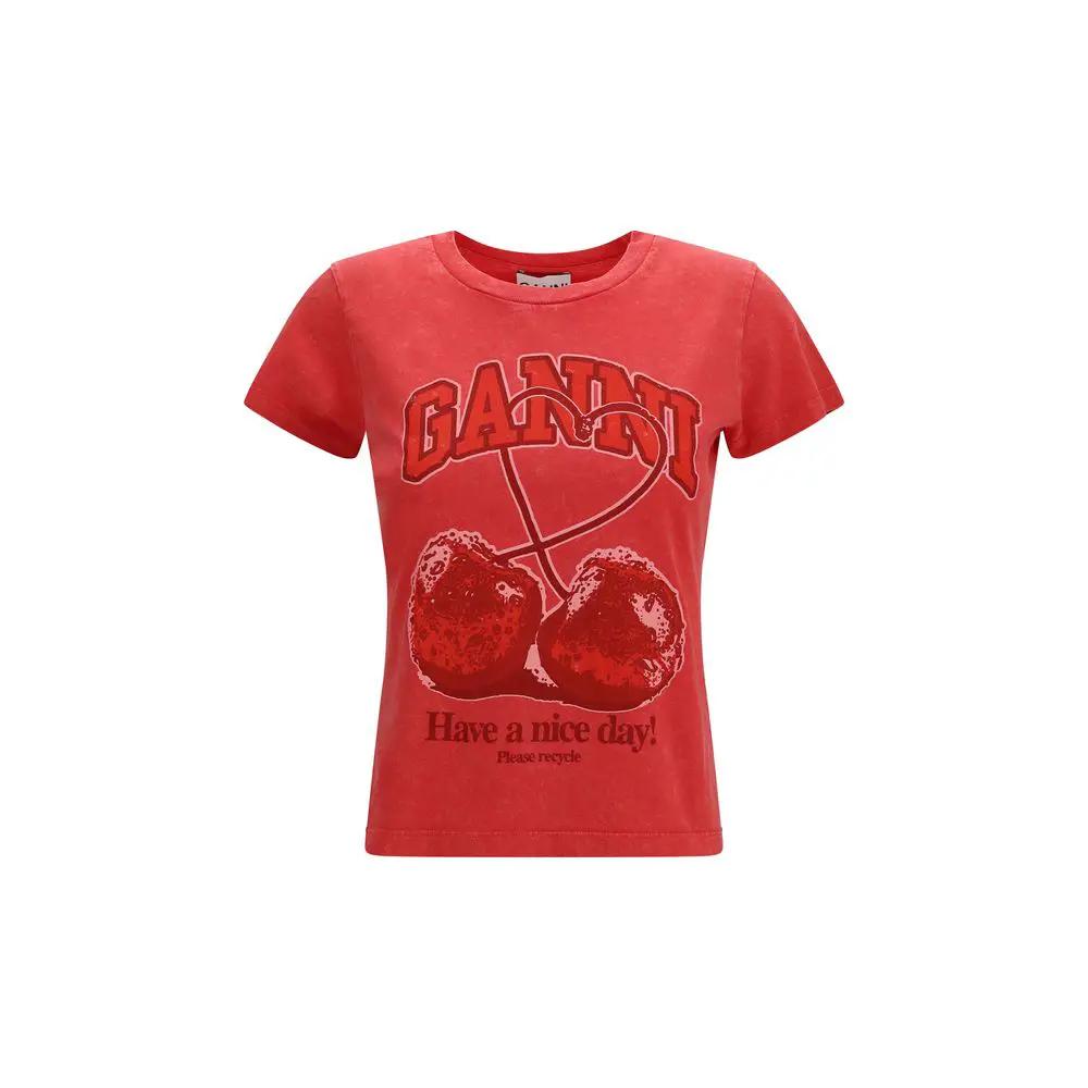 Ganni Sample Sale | Ganni Multicolor Cotton T-Shirt - | Designer outlet