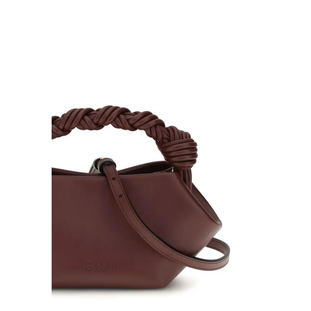 Ganni Sample Sale | Ganni Bordeaux Recycled Leather Shoulder Bag - | Designer outlet