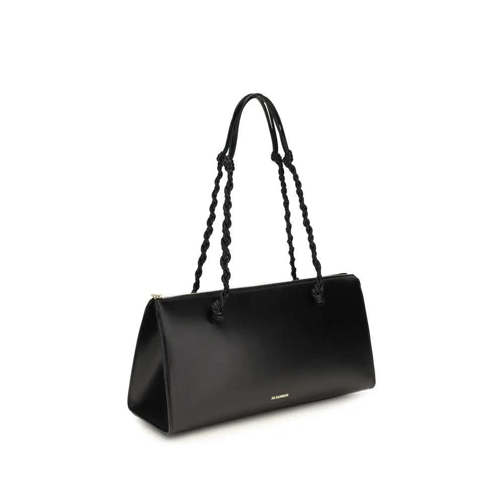 Jil Sander Sample Sale | Jil Sander Black Calf Leather Bos Taurus Handbag - | Designer outlet