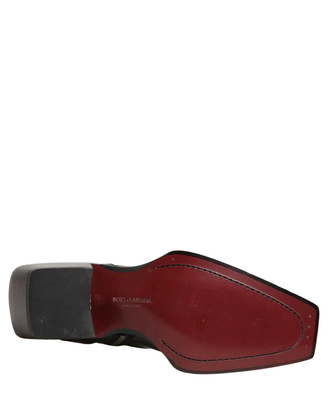 Dolce &amp; Gabbana Sample Sale | Dolce &amp; Gabbana Black Leather DG Plaque Mid Calf Boots Shoes - | Designer outlet