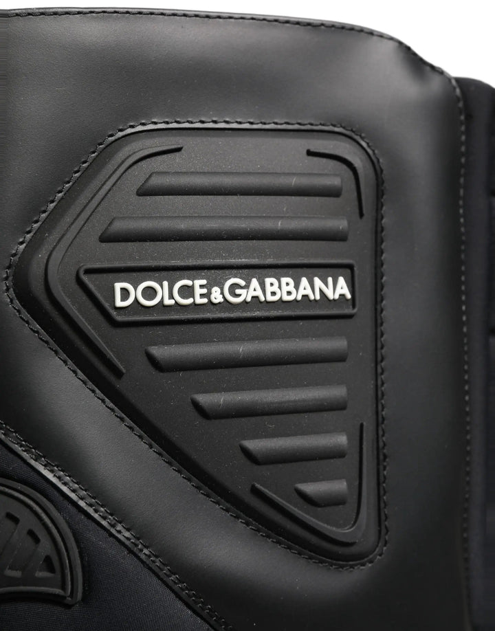 Dolce &amp; Gabbana Sample Sale | Dolce &amp; Gabbana Black Leather Biker Mid Calf Men Boots Shoes - | Designer outlet