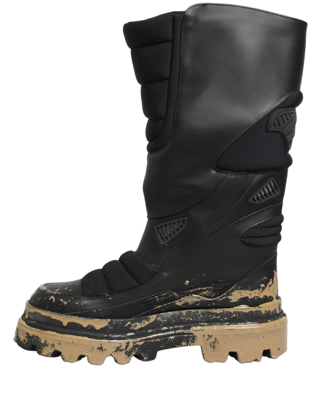 Dolce &amp; Gabbana Sample Sale | Dolce &amp; Gabbana Black Leather Biker Mid Calf Men Boots Shoes - | Designer outlet
