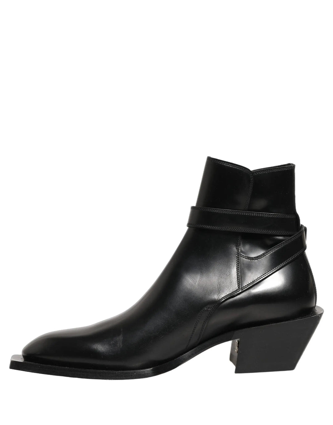 Dolce &amp; Gabbana Sample Sale | Dolce &amp; Gabbana Black Leather DG Plaque Ankle Boots Shoes - | Designer outlet