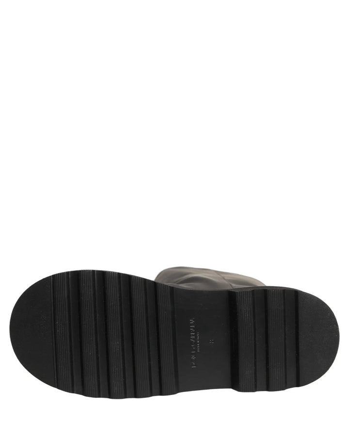 Dolce &amp; Gabbana Sample Sale | Dolce &amp; Gabbana Black Leather Mid Calf Chunky Men Boots Shoes - | Designer outlet